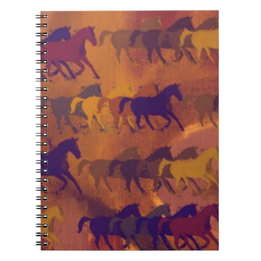 Carnet motif de ferme de chevaux (Devant)