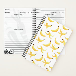 Carnet Motif de fête drôle de jeux de mots sur la banane,