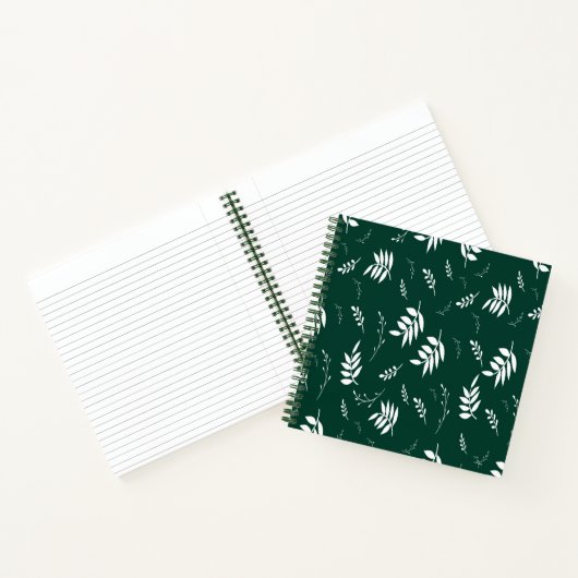 Carnet motif de feuille (Intérieur)