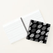 Carnet Motif de feuille aînée noir blanc gris (Intérieur)