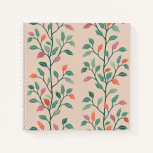 Carnet Motif de feuille botanique élégant et stylé
