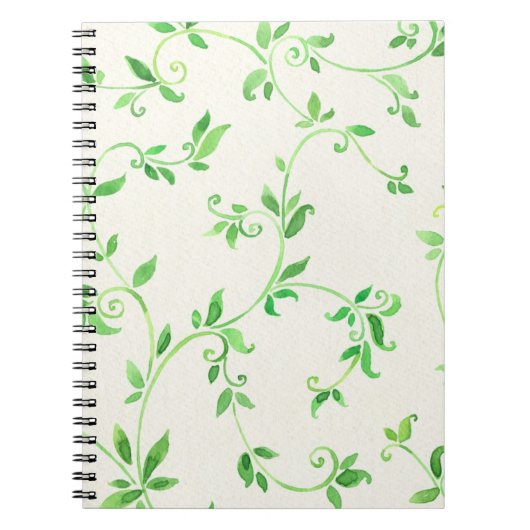 Carnet Motif de feuille d'aquarelle (Devant)