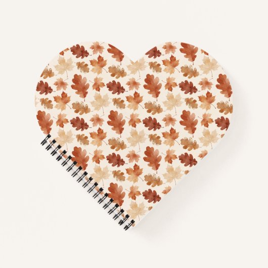 Carnet Motif de feuille d'automne confortable (Devant)