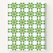 Carnet Motif de feuille, feuilles vertes, votre nom (Dos)