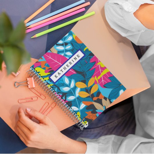 Carnet Motif de feuille tropicale audacieuse pour esprit 