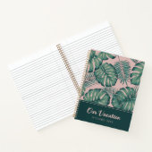 Carnet Motif de feuille tropicale | Nos vacances (Intérieur)