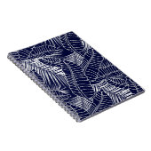 Carnet motif de feuille tropicale sur l'arrière - plan bl (Côté Droit)