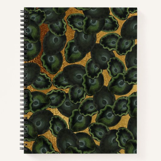 Carnet Motif de feuilles de lys exotique (Devant)
