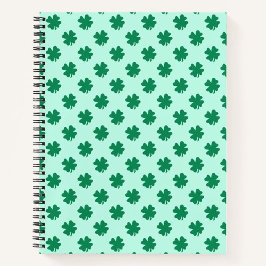 Carnet Motif de feuilles de trèfle de la Saint-Patrick-54 (Devant)