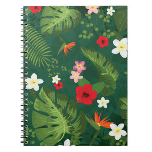Carnet Motif de feuilles tropicales