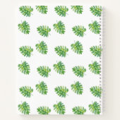Carnet Motif de feuilles tropicales Monogramme (Dos)