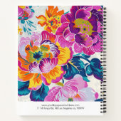Carnet Motif de fleur coloré (Dos)