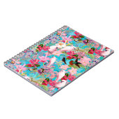 Carnet Motif De Fleur D'Oiseau Et D'Orchidées Rose Tropic (Côté gauche)
