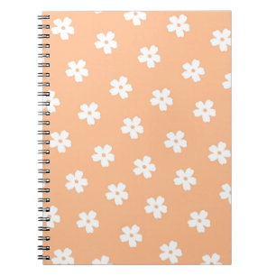 Carnet Motif de fleur hippie blanche de la Pêche à la Pre