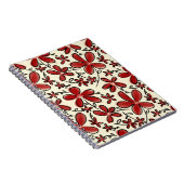 Carnet Motif de fleur rouge (Côté Droit)