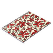 Carnet Motif de fleur rouge (Côté gauche)