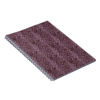 Carnet Motif de fleur violet foncé avec des étoiles
