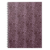 Carnet Motif de fleur violet foncé avec des étoiles (Devant)