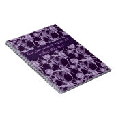 Carnet Motif de fleur violette de chardon (Côté Droit)