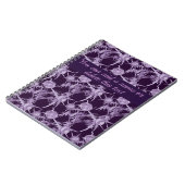 Carnet Motif de fleur violette de chardon (Côté gauche)