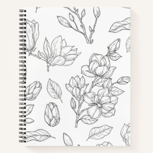 Carnet Motif de fleurs (Devant)