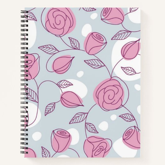 Carnet Motif de fleurs (Devant)