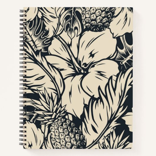 Carnet Motif de fleurs (Devant)