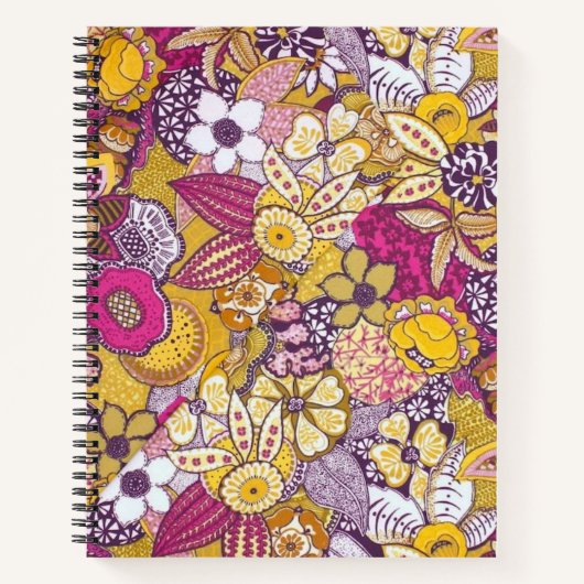 Carnet Motif de fleurs (Devant)