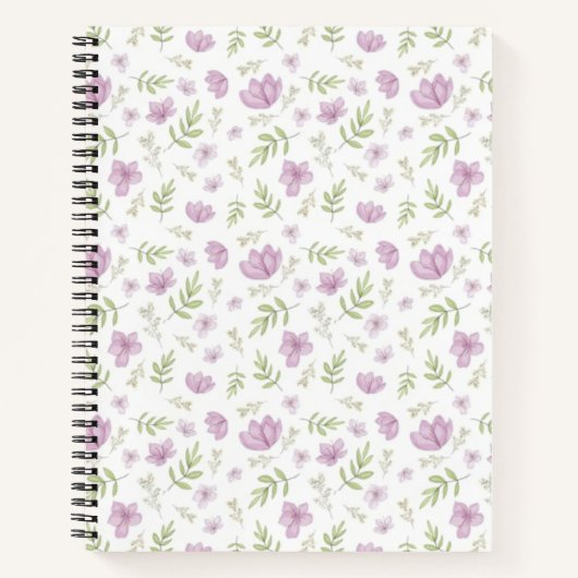 Carnet Motif de fleurs (Devant)