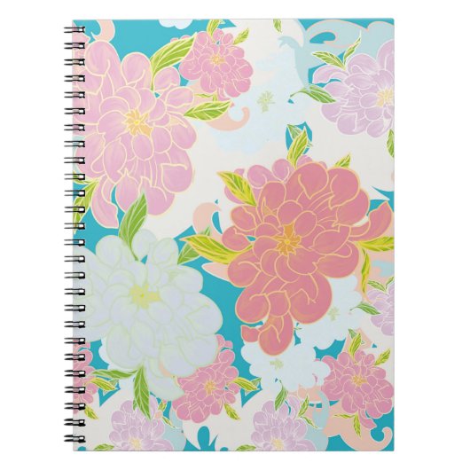 Carnet Motif de fleurs (Devant)