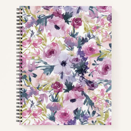 Carnet Motif de fleurs (Devant)