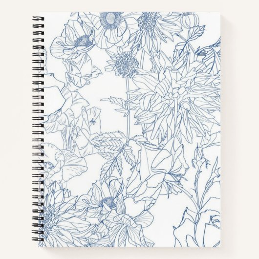 Carnet Motif de fleurs (Devant)