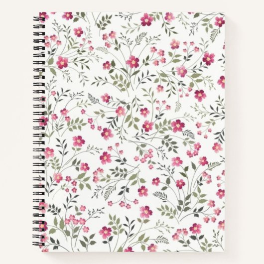 Carnet Motif de fleurs (Devant)