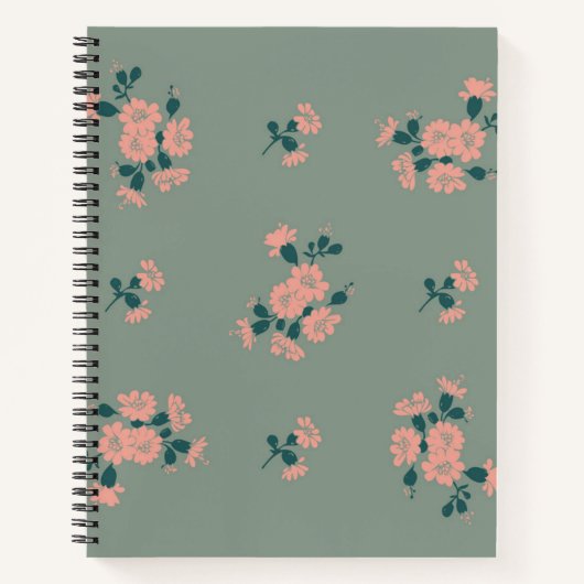 Carnet Motif de fleurs (Devant)