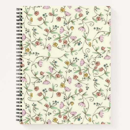Carnet Motif de fleurs (Devant)