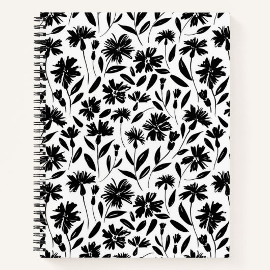 Carnet Motif de fleurs (Devant)