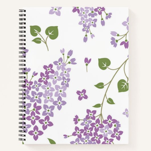 Carnet Motif de fleurs (Devant)
