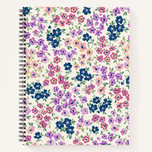 Carnet Motif de fleurs (Devant)