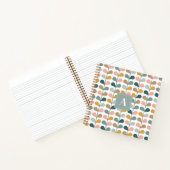 Carnet Motif de fleurs à initiale de monogramme carré (Intérieur)