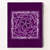 Carnet Motif de fleurs abstraites violet foncé (Dos)