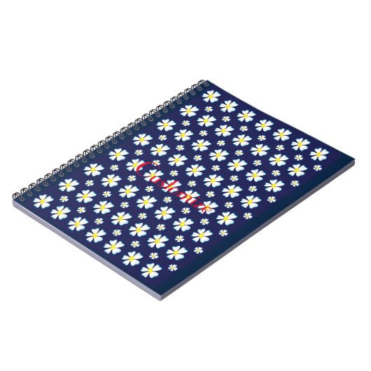 Carnet Motif de fleurs blanches Thunder_Cove (Côté gauche)