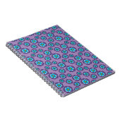 Carnet Motif de fleurs bleu violet (Côté Droit)