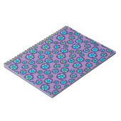 Carnet Motif de fleurs bleu violet (Côté gauche)