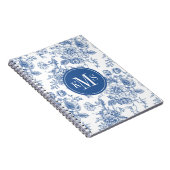 Carnet Motif de fleurs bleues (Côté Droit)