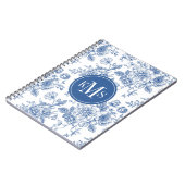 Carnet Motif de fleurs bleues (Côté gauche)