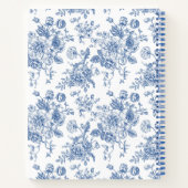 Carnet Motif de fleurs bleues (Dos)