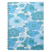 Carnet Motif de fleurs bleues (Devant)
