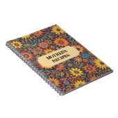 Carnet Motif de fleurs botaniques rétro (Côté Droit)