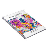 Carnet Motif de fleurs coloré (Côté Droit)