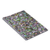 Carnet Motif de fleurs colorées psychédélique (Côté Droit)